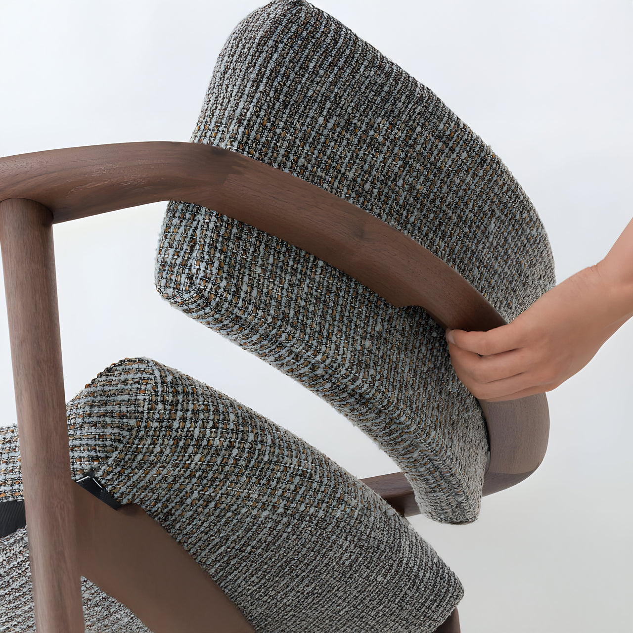 Seoto Semi Armchair: Seat Upholstered