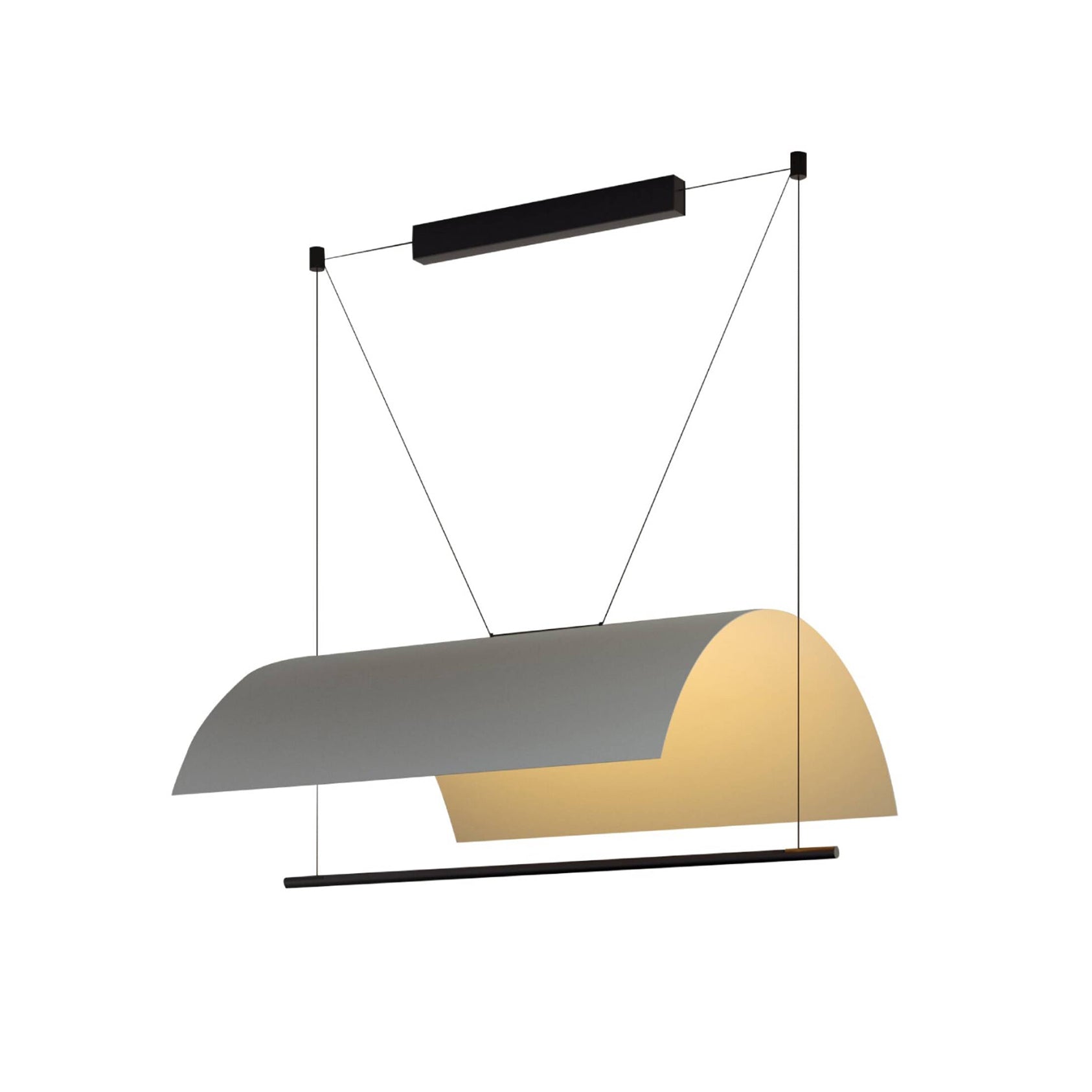 Lámina Pendant Lamp: Mayor + White Grey