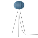 Knit-Wit Floor Lamp: High + Round 45 + Blue Stone