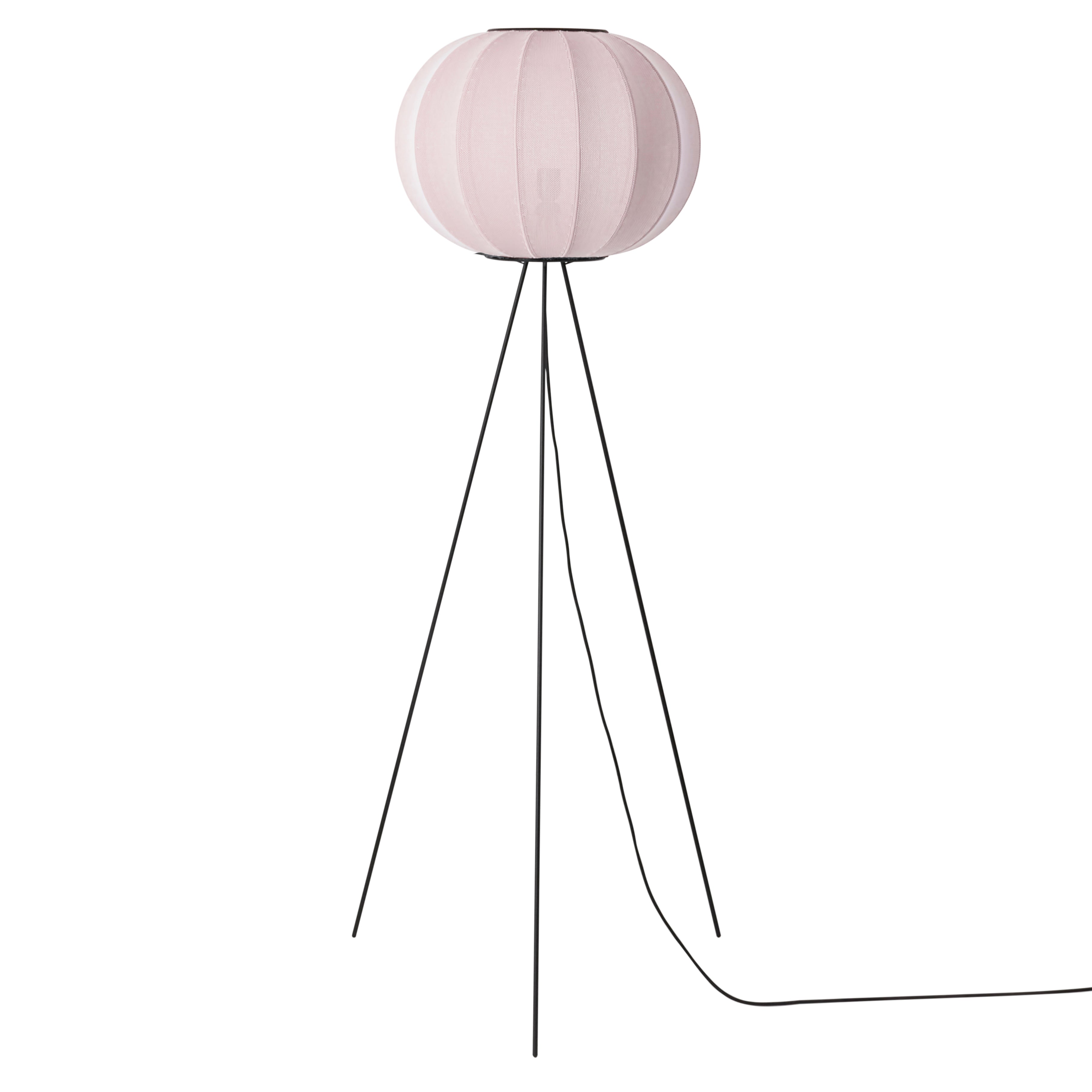 Knit-Wit Floor Lamp: High + Round 45 + Light Pink