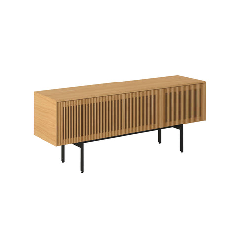 Malmö Technic Sideboard: Small + Super-Matt Oak + Black + Composition 3