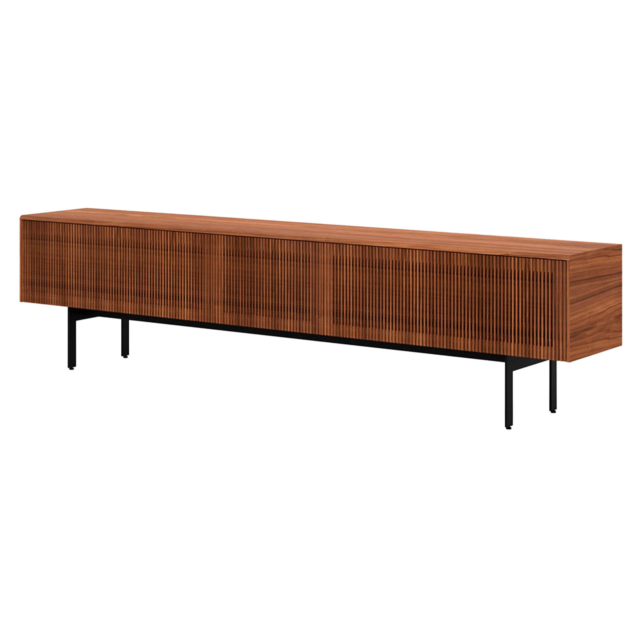 Malmo Technic Sideboard: Large + Super-Matt Walnut + Black + Composition 3