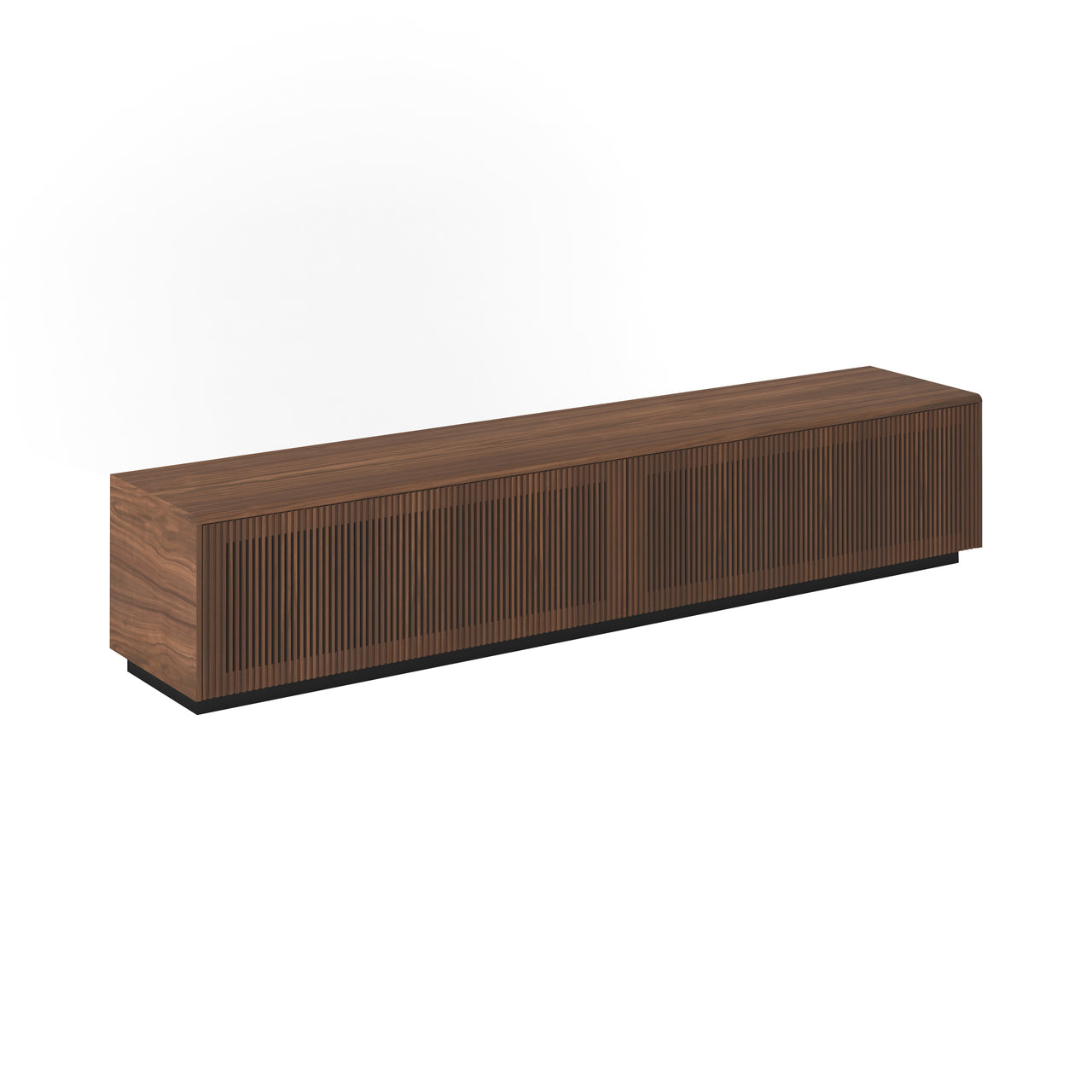 Malmö Technic Sideboard: Medium + Dark Stained Walnut + Black + Composition 1