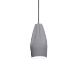 Pleat Box 13 Pendant Light: Grey + White