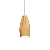 Pleat Box 13 Pendant Light: Ocher + White