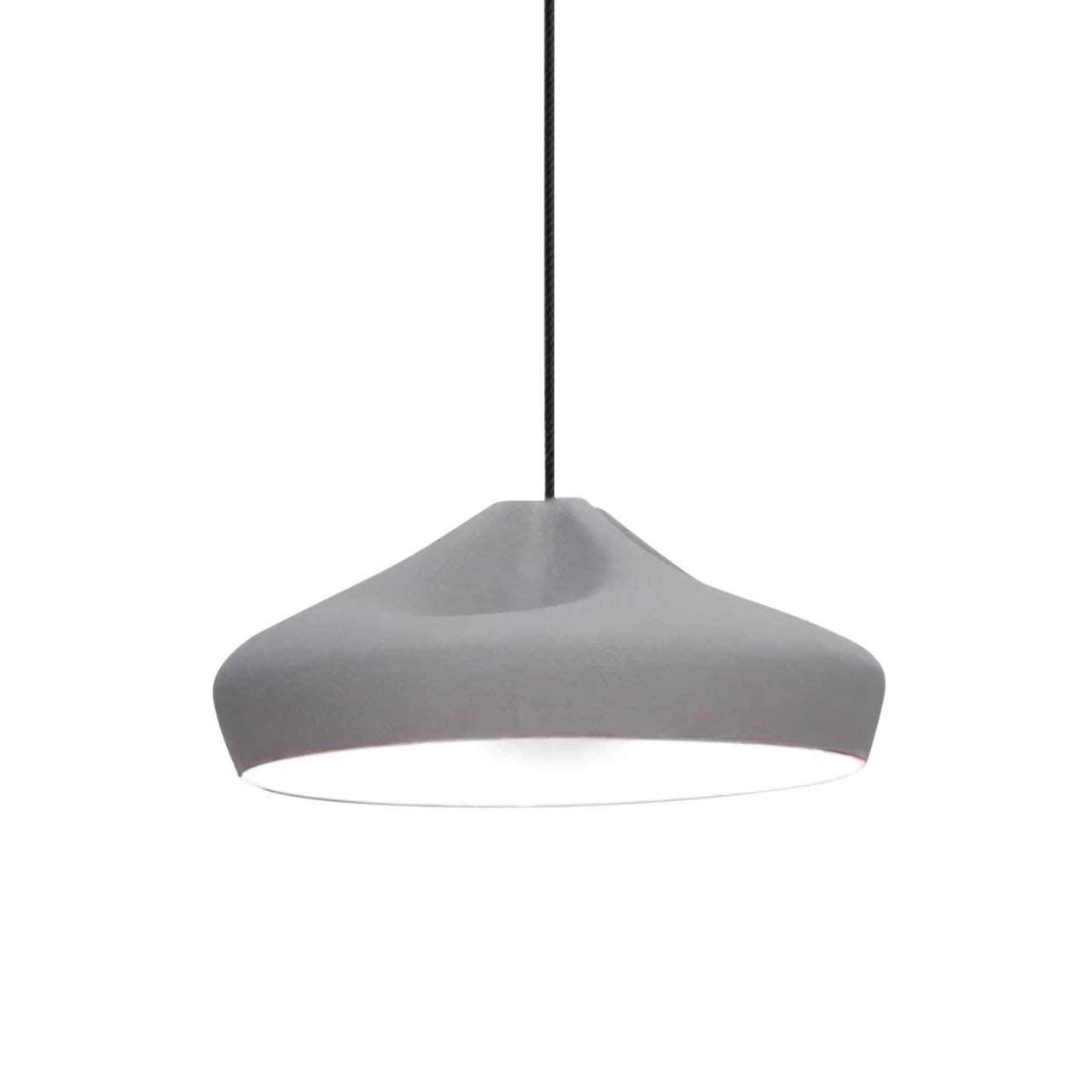 Pleat Box 36 Pendant Light: Grey + White