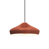 Pleat Box 36 Pendant Light: Terracotta + White