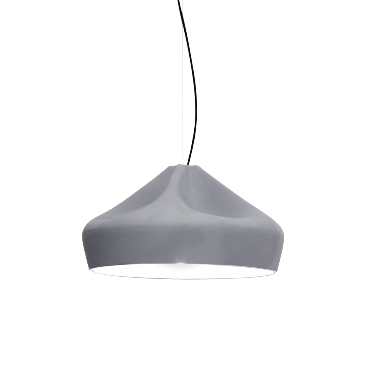 Pleat Box 47 Pendant Light: Grey + White