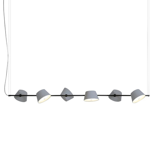 Tam Tam 6 Linear Pendant Light: Silver Grey