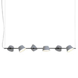 Tam Tam 6 Linear Pendant Light: Silver Grey