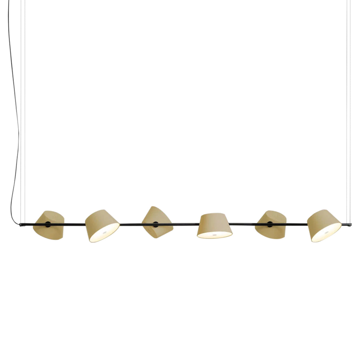 Tam Tam 6 Linear Pendant Light: Olive Yellow