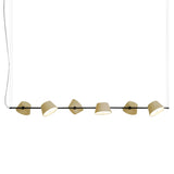 Tam Tam 6 Linear Pendant Light: Olive Yellow
