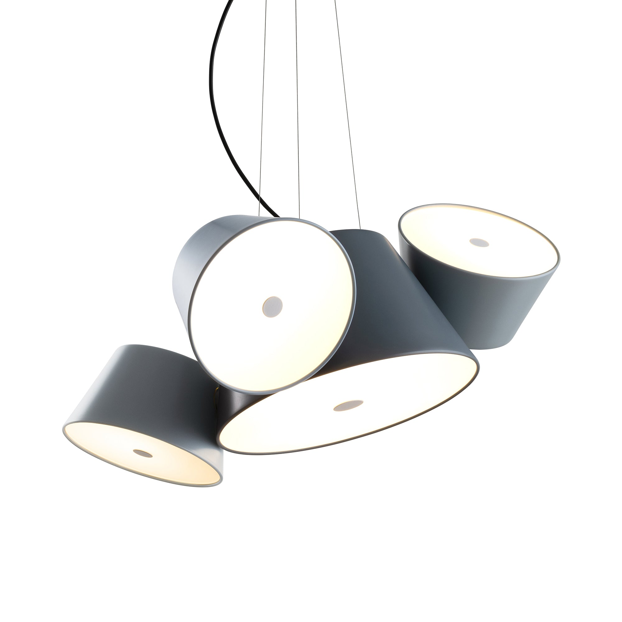 Tam Tam 3 Pendant Light: Blue Grey + Silver Grey