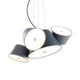 Tam Tam 3 Pendant Light: Blue Grey + Silver Grey