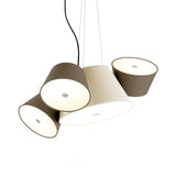 Tam Tam 3 Pendant Light: Off-White + Brown Grey