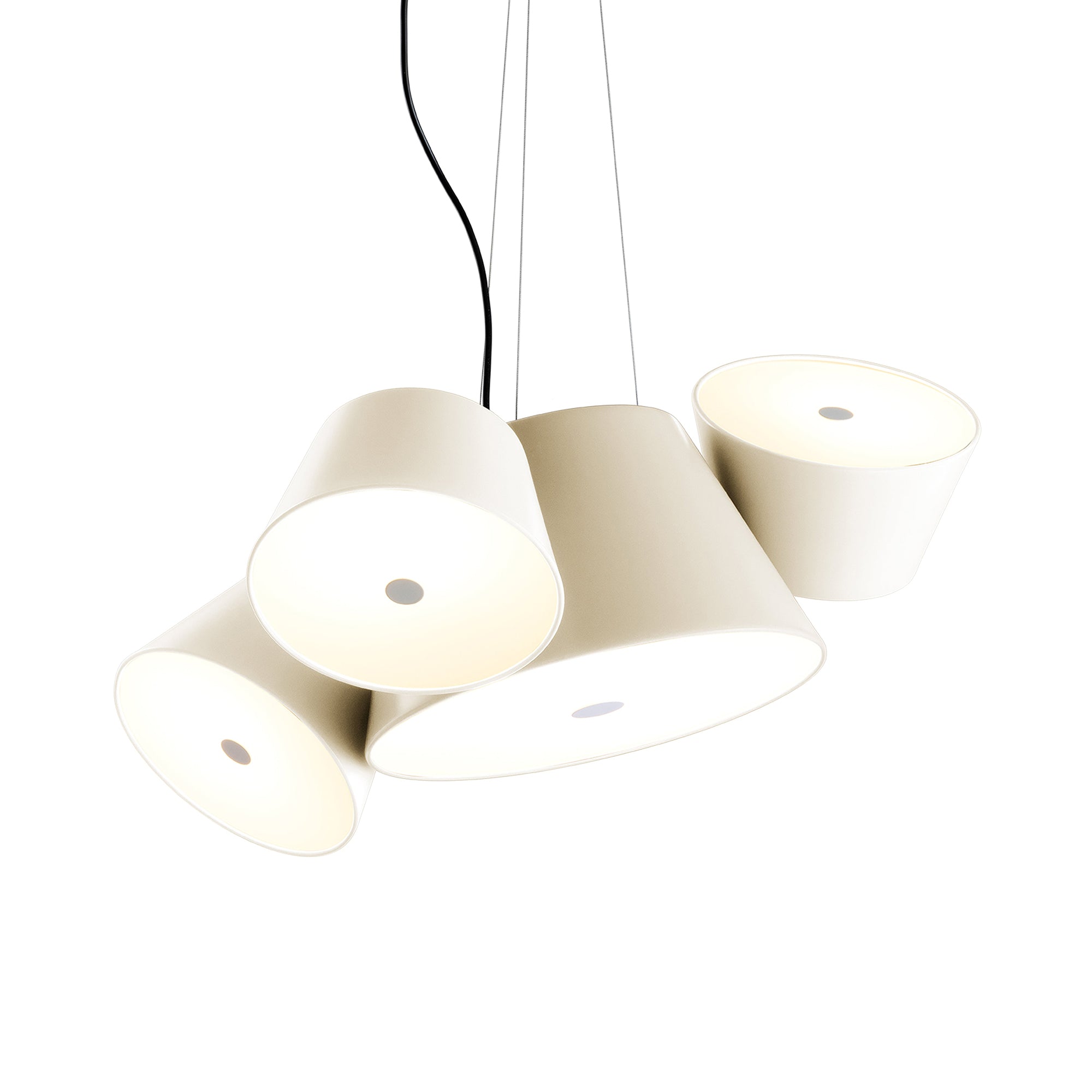 Tam Tam 3 Pendant Light: Off-White + Off-White