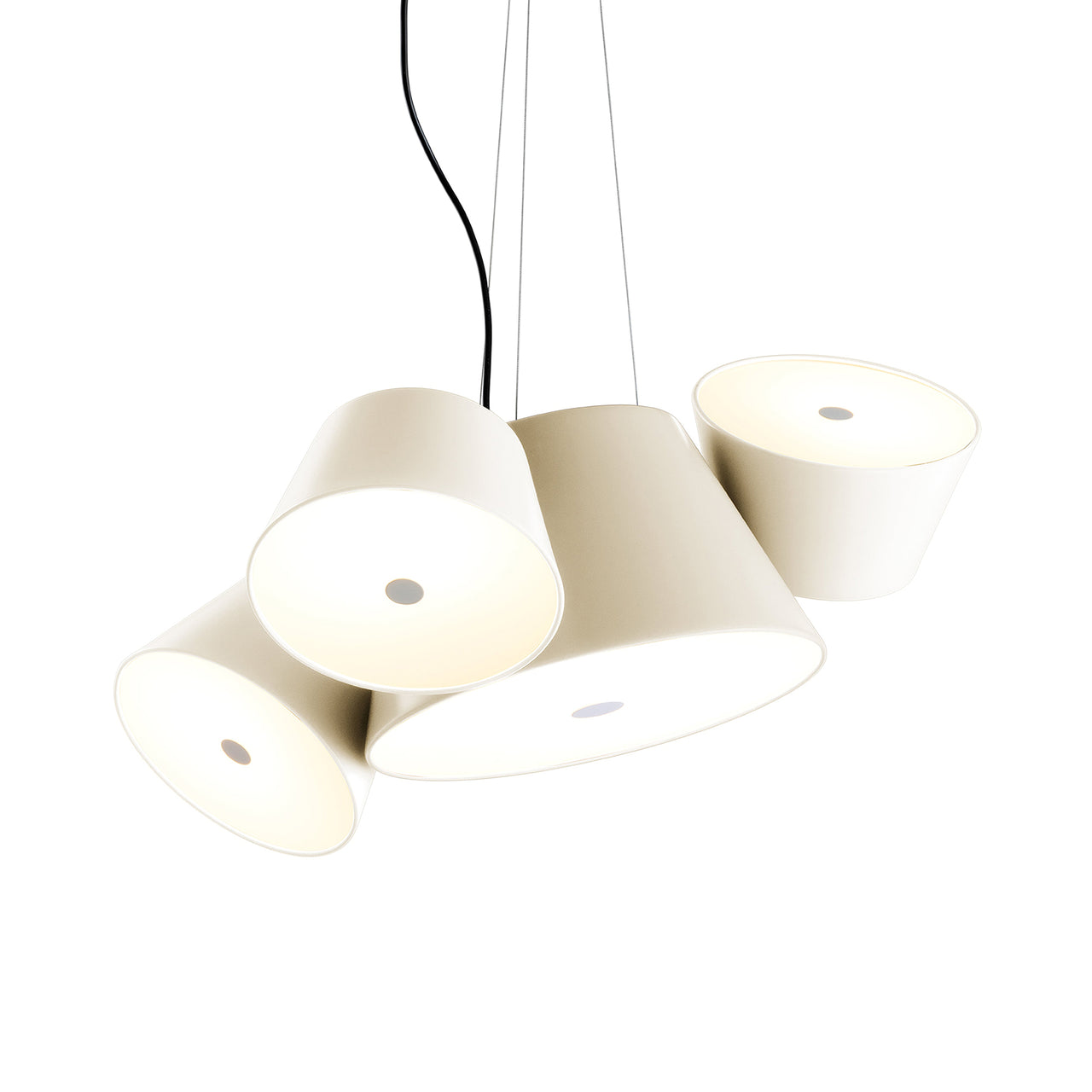 Tam Tam 3 Pendant Light: Off-White + Off-White