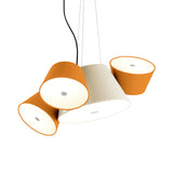 Tam Tam 3 Pendant Light: Off-White + Orange