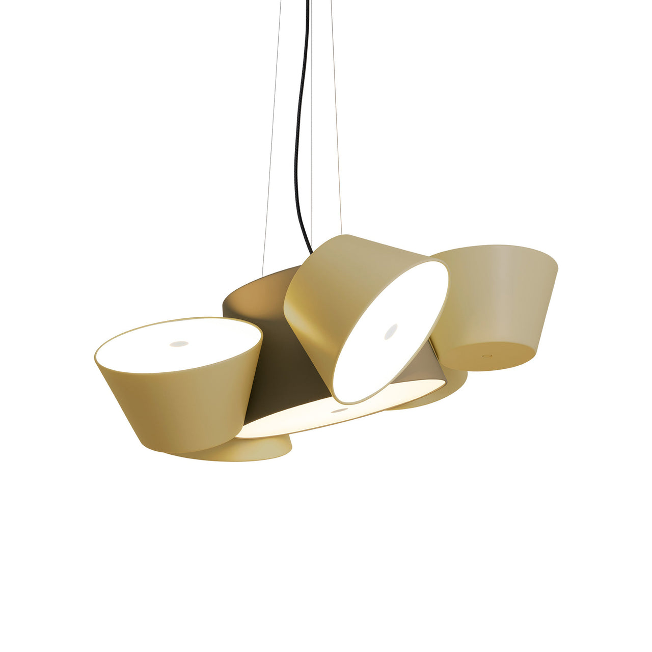Tam Tam 5 Pendant Light: Khaki + Olive Yellow
