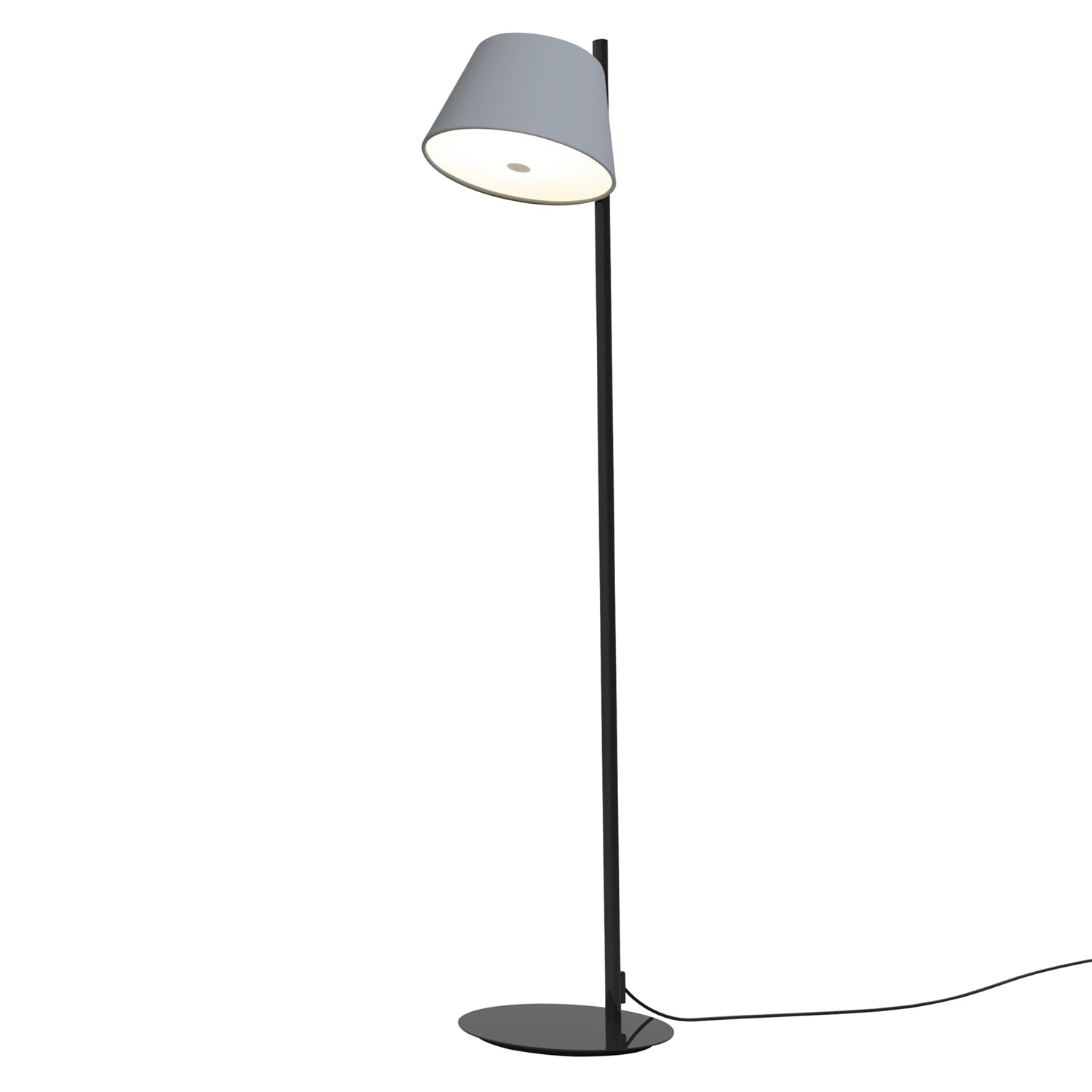 Tam Tam Floor Lamp: Single Shade + Silver Grey