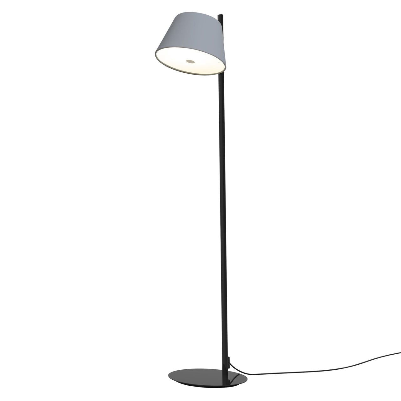 Tam Tam Floor Lamp: Single Shade + Silver Grey