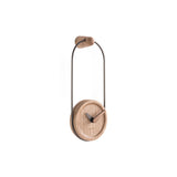 Micro Eslabón Clock: Graphite Brass + Oak