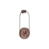 Micro Eslabón Clock: Graphite Brass + Walnut