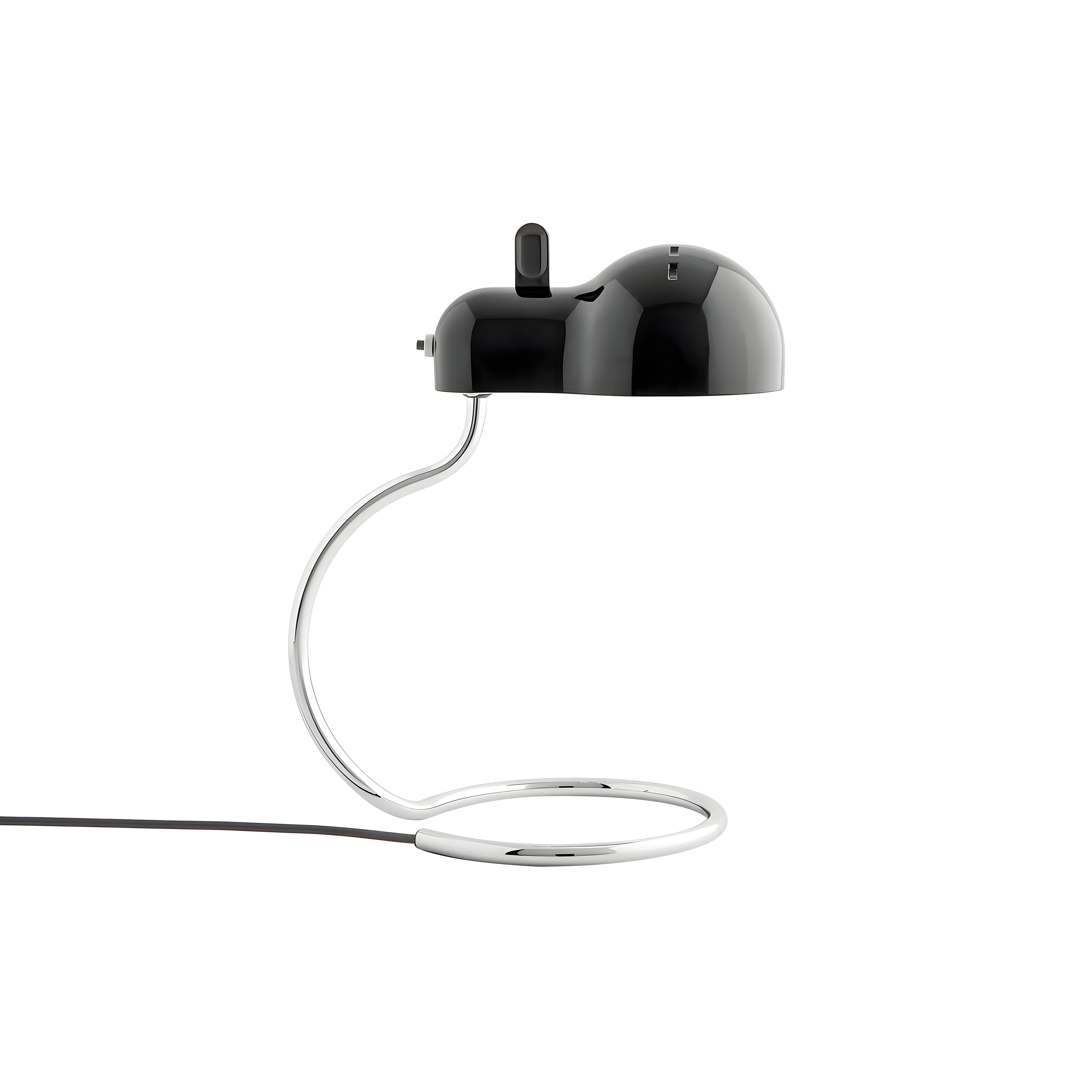 Minitopo Table Lamp: Black + Polished Chrome