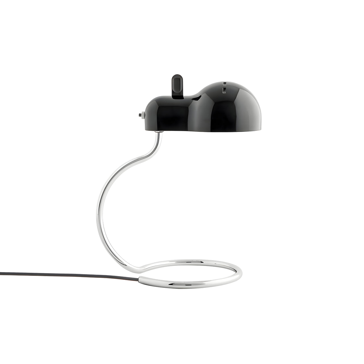 Minitopo Table Lamp: Black + Polished Chrome
