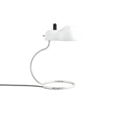 Minitopo Table Lamp: White + Polished Chrome