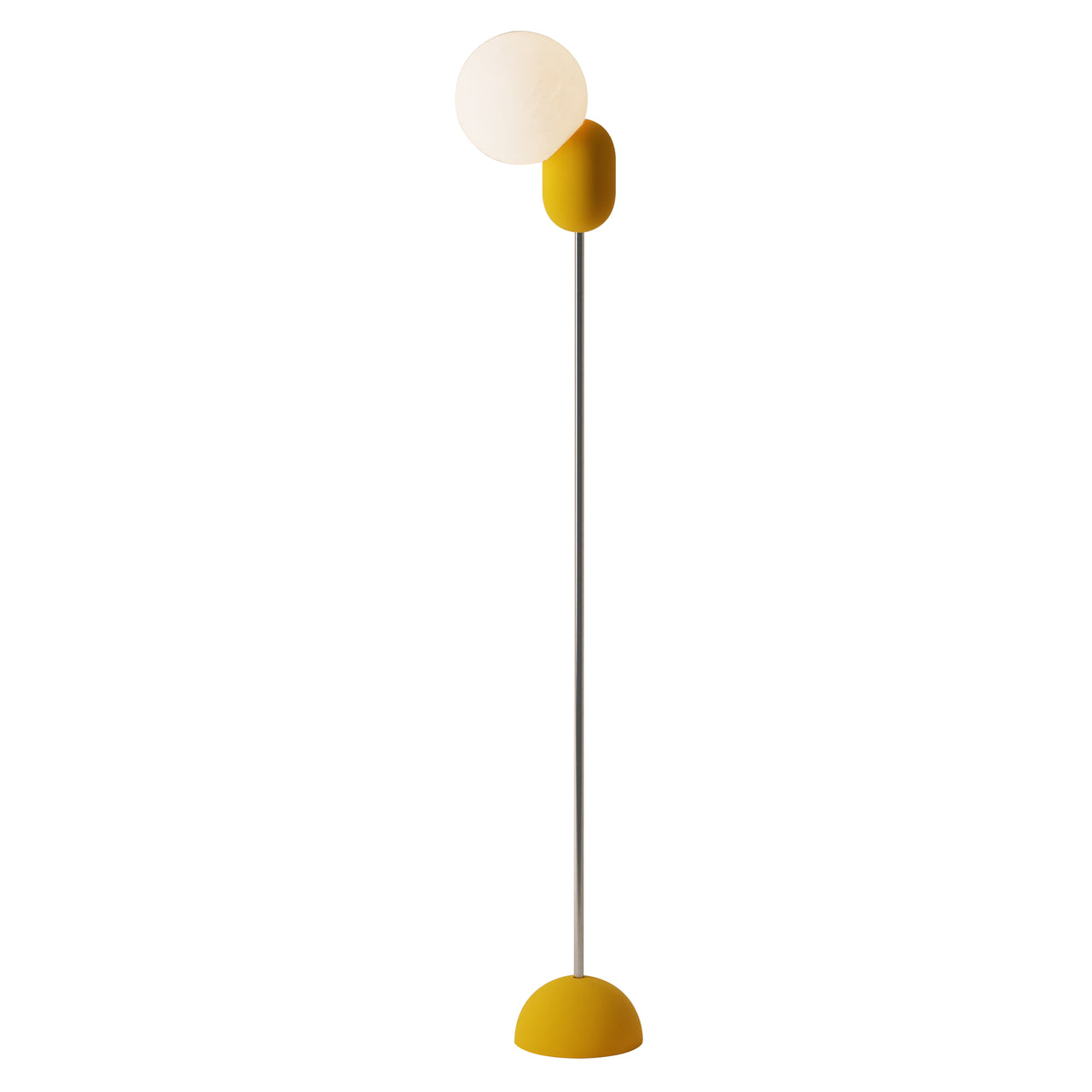Cantilever Floor Light: Mustard + Chrome