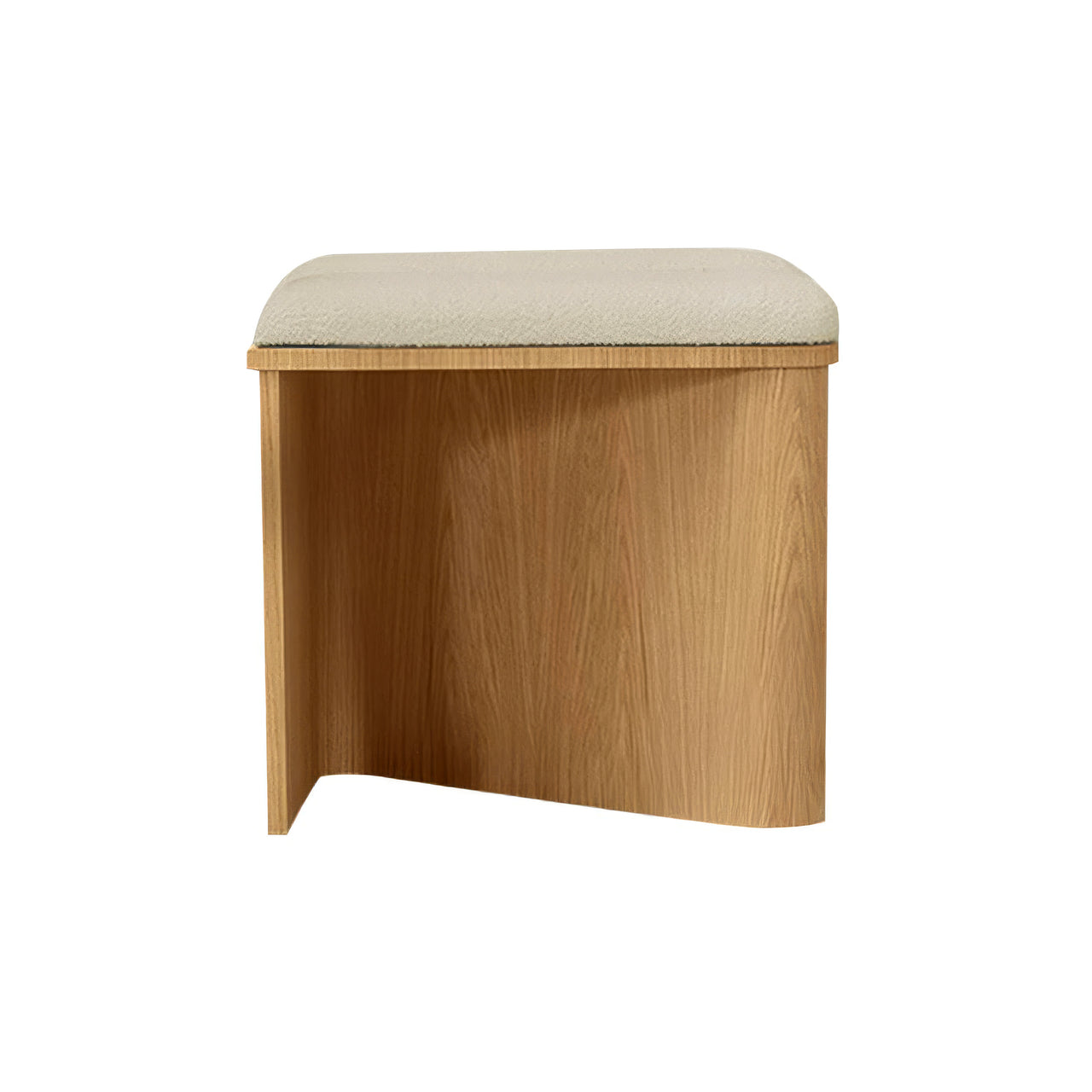 Nami Extra Small Bench: Upholstered + Flamed Oak