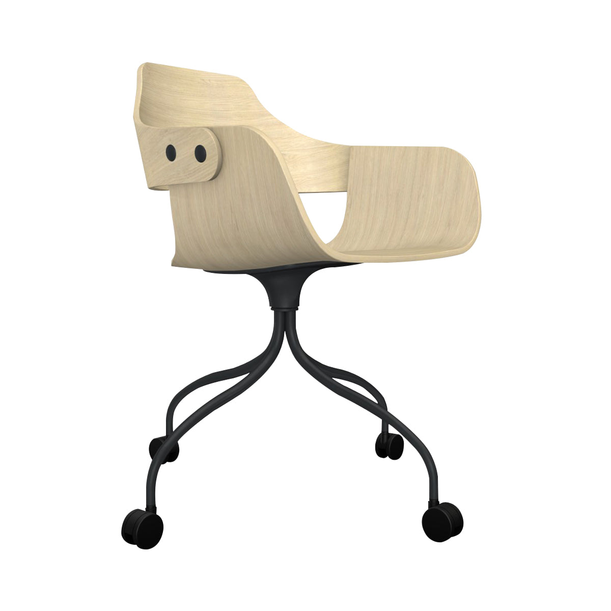 Showtime Chair with Wheel: Natural Ash + Anthracite Grey