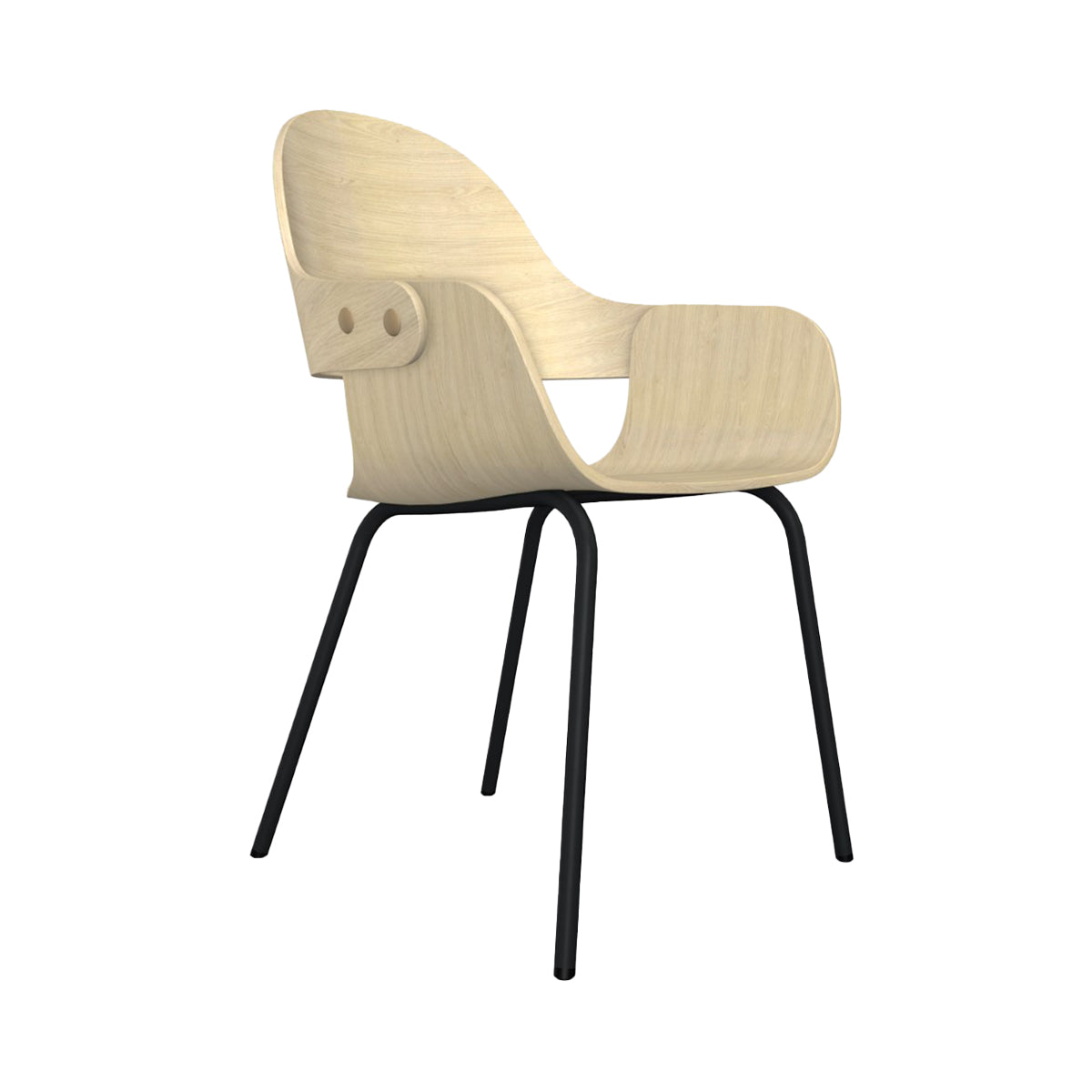 Showtime Nude Chair with Metal Base: Natural Ash + Anthracite Grey