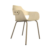Showtime Chair with Metal Base: Natural Ash + Beige