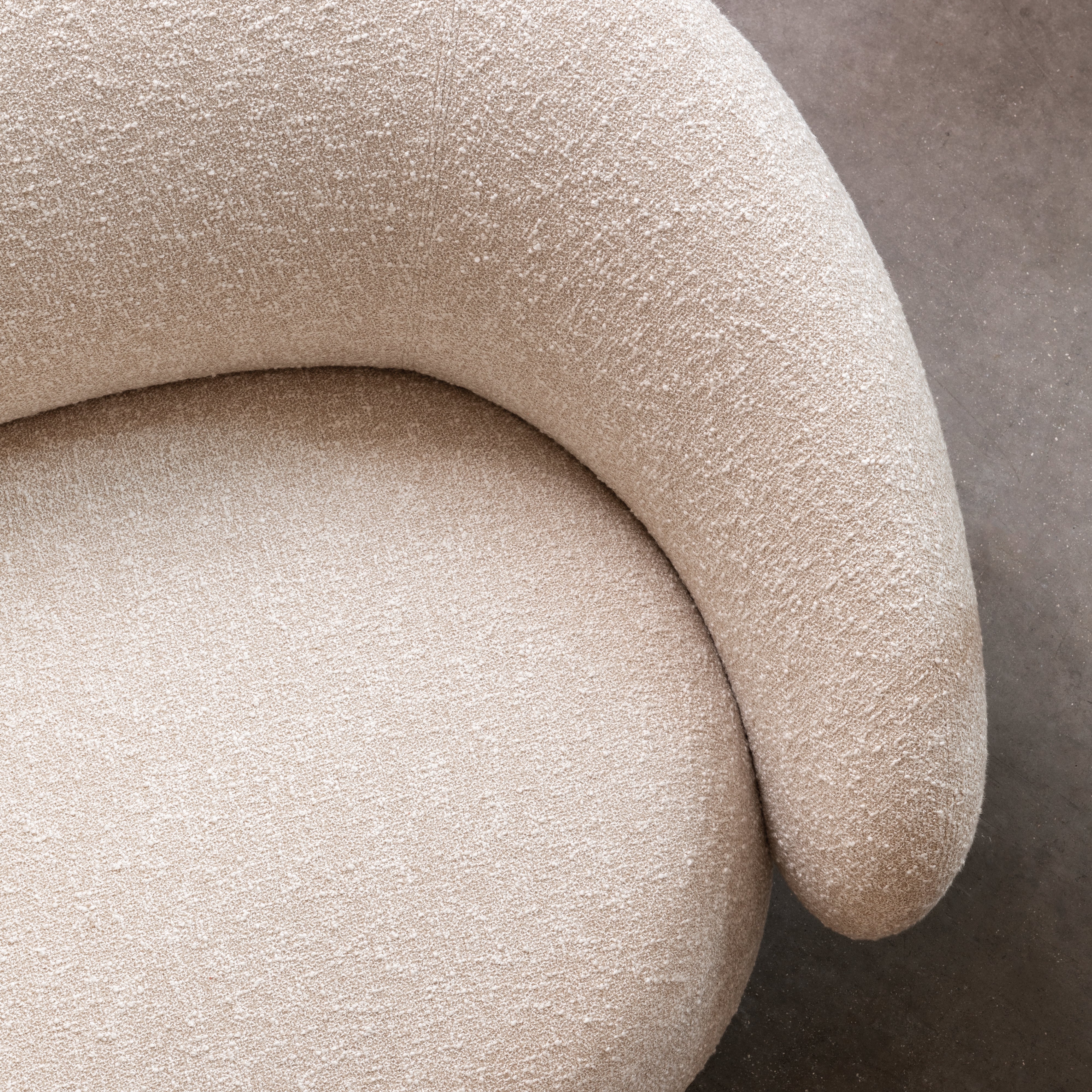 Nebulone Sofa + Pouf: Upholstered