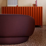 Nebulone Sofa + Pouf: Upholstered