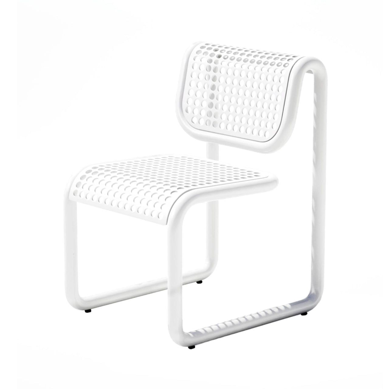 Tube Outdoor Dining Chair: White