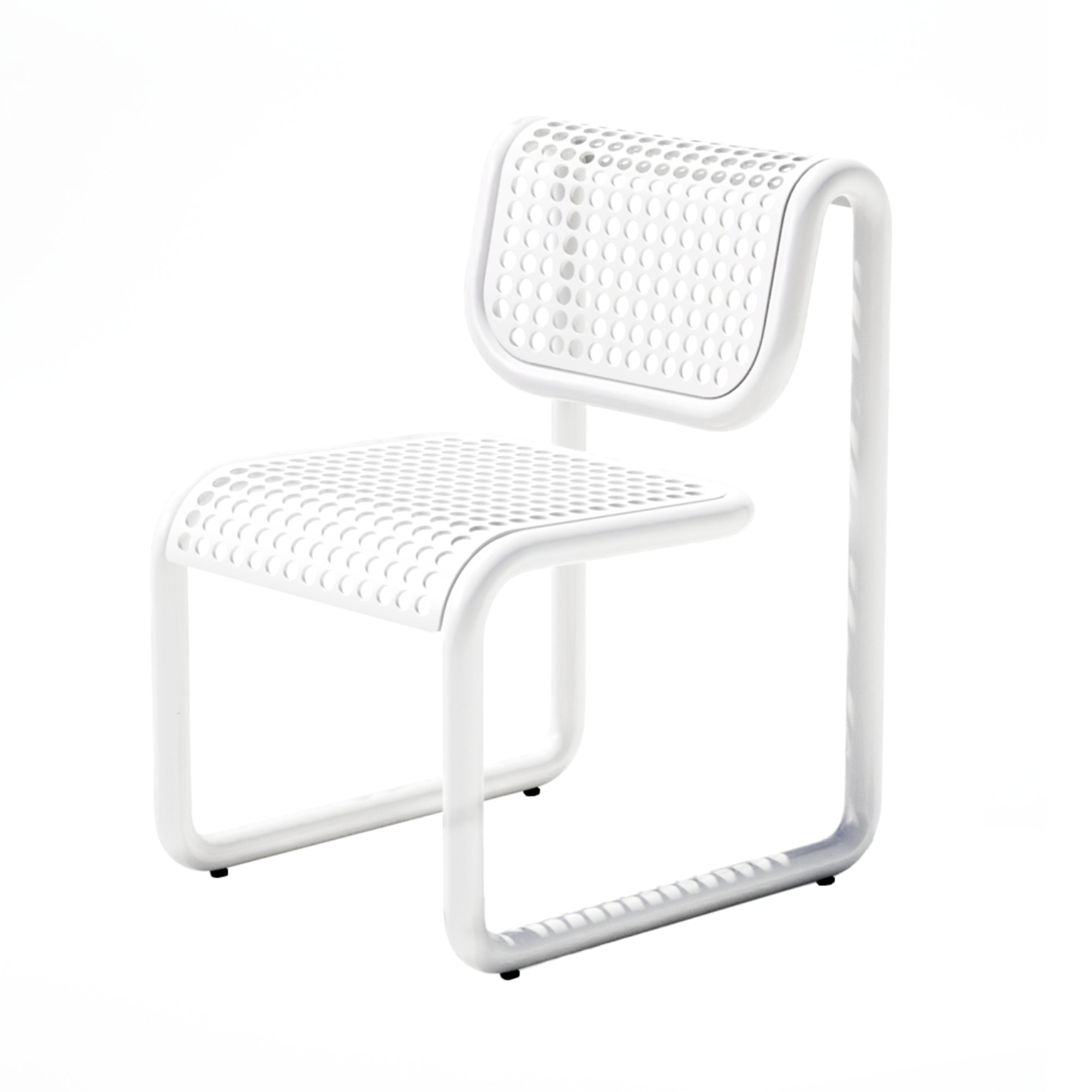 Tube Outdoor Dining Chair: White