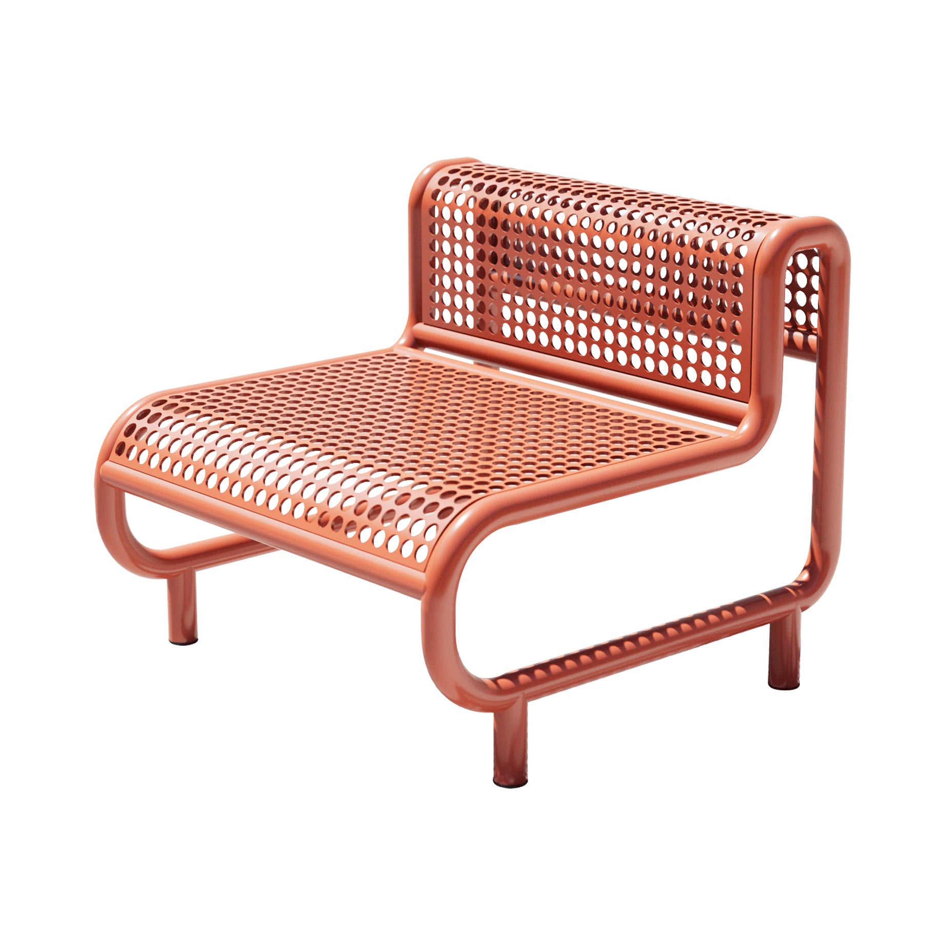 Tube Lounge Chair: Outdoor + Terracotta