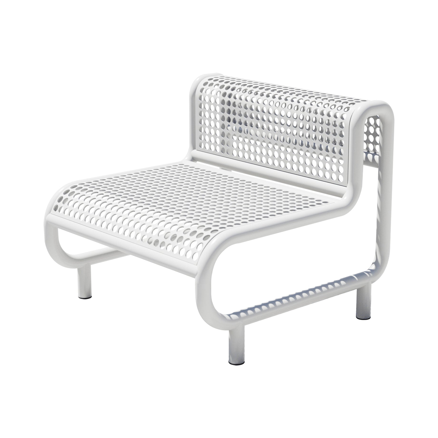 Tube Lounge Chair: Outdoor + White