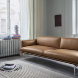 Outline Studio Sofa: Polished Aluminum