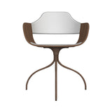 Showtime Chair with Swivel Base: Seat + Backrest Upholstered + Pale Brown