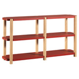 Palinfrasca Bookcases: Large + 3 + Lacquered Bloody Mary + Natural Ash