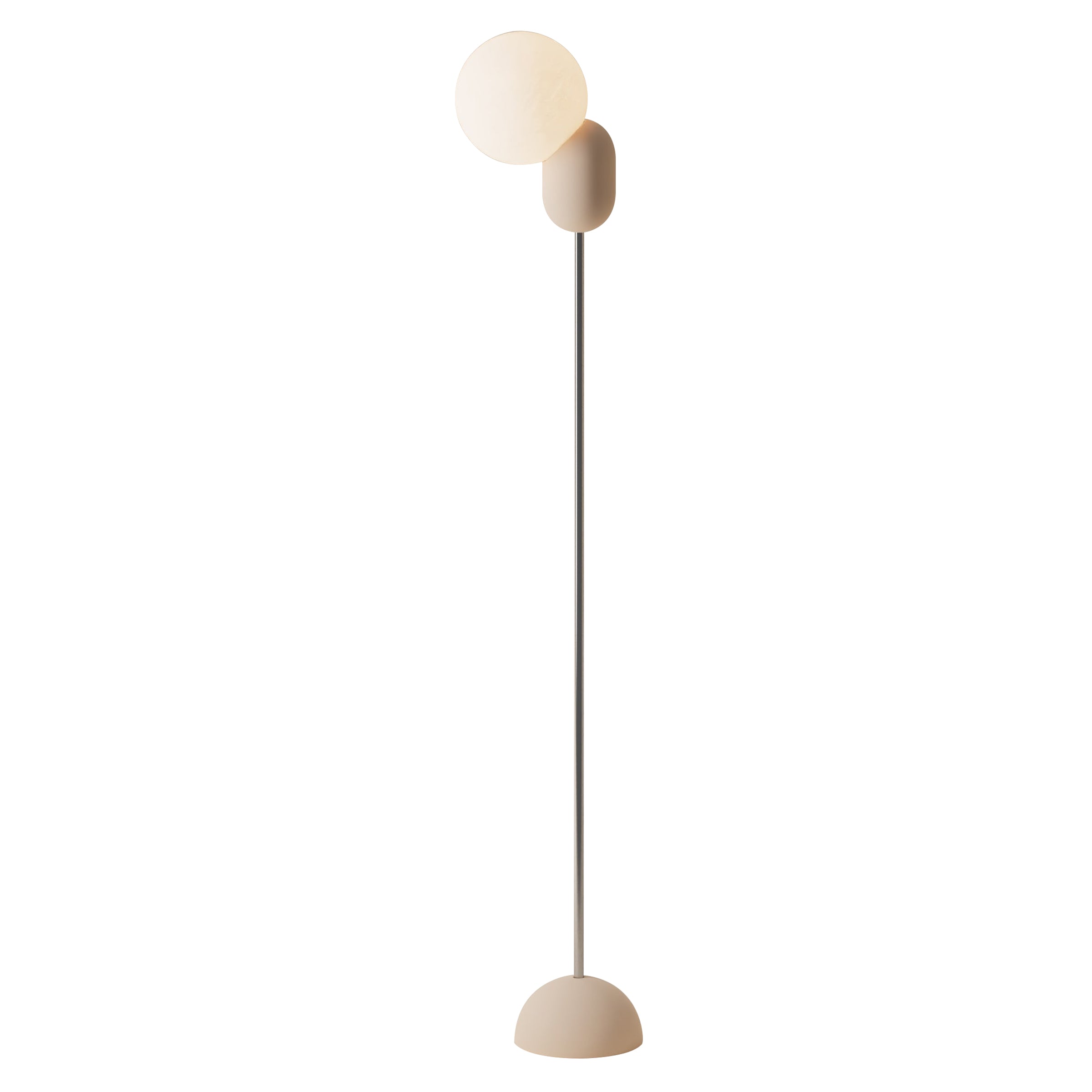 Cantilever Floor Light: Peach + Chrome