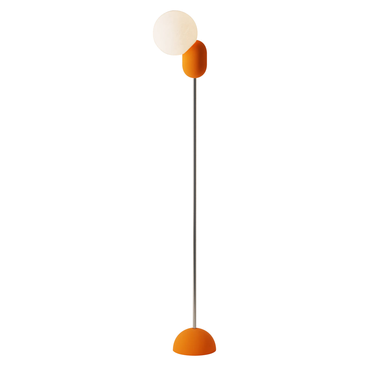 Cantilever Floor Light: Persimmon + Chrome