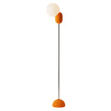 Cantilever Floor Light: Persimmon + Chrome
