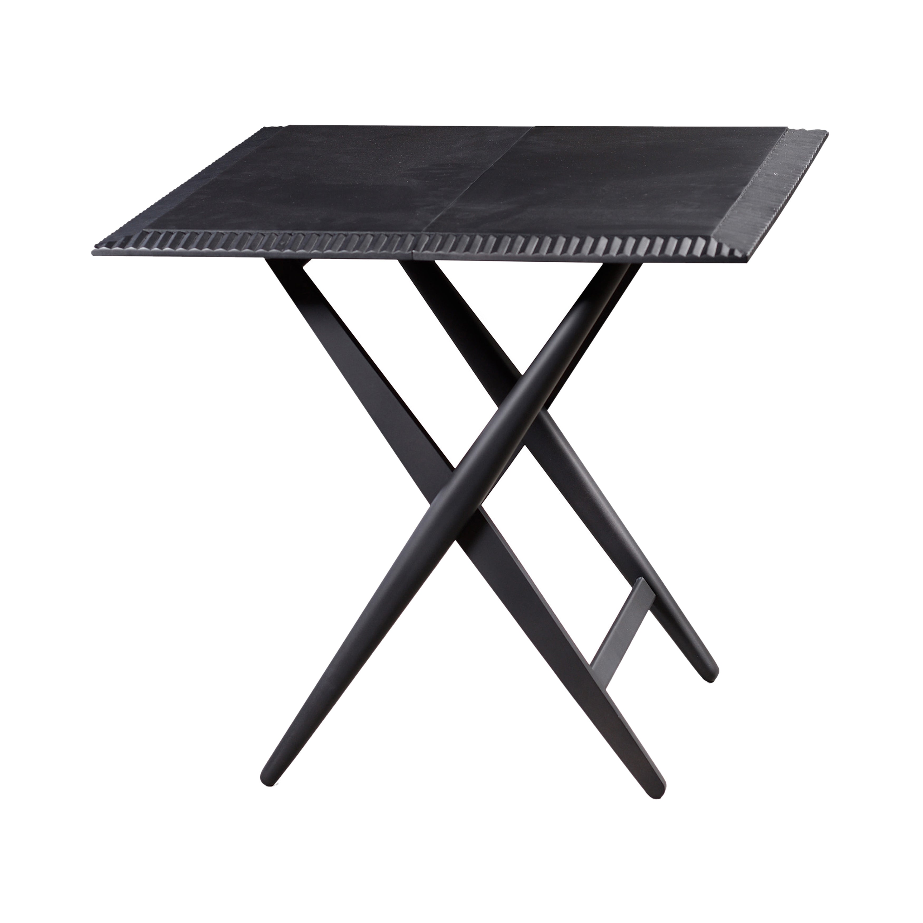 Piano Folding Table: Square + Black Maple