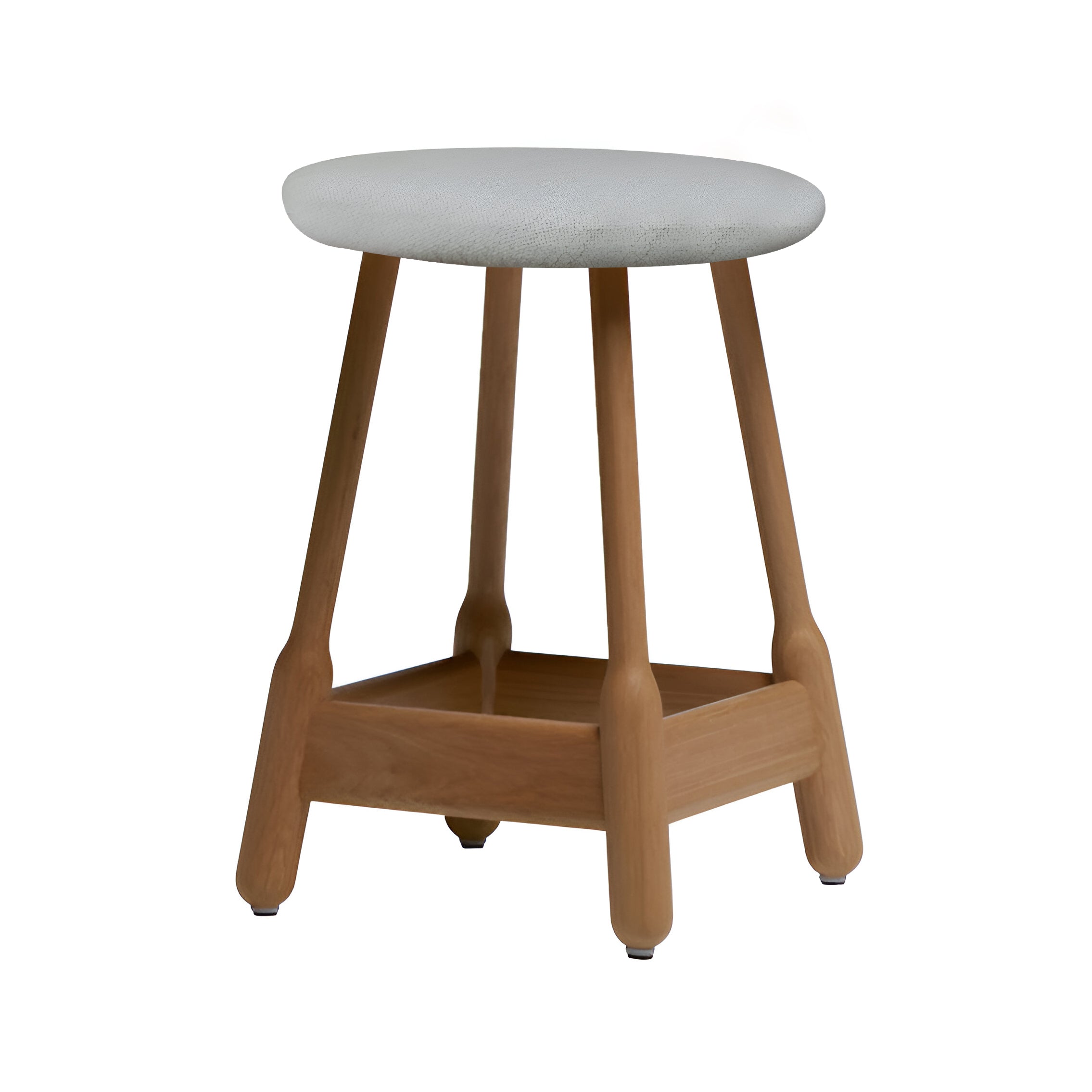 Albert Stool: Upholstered + Natural Oak