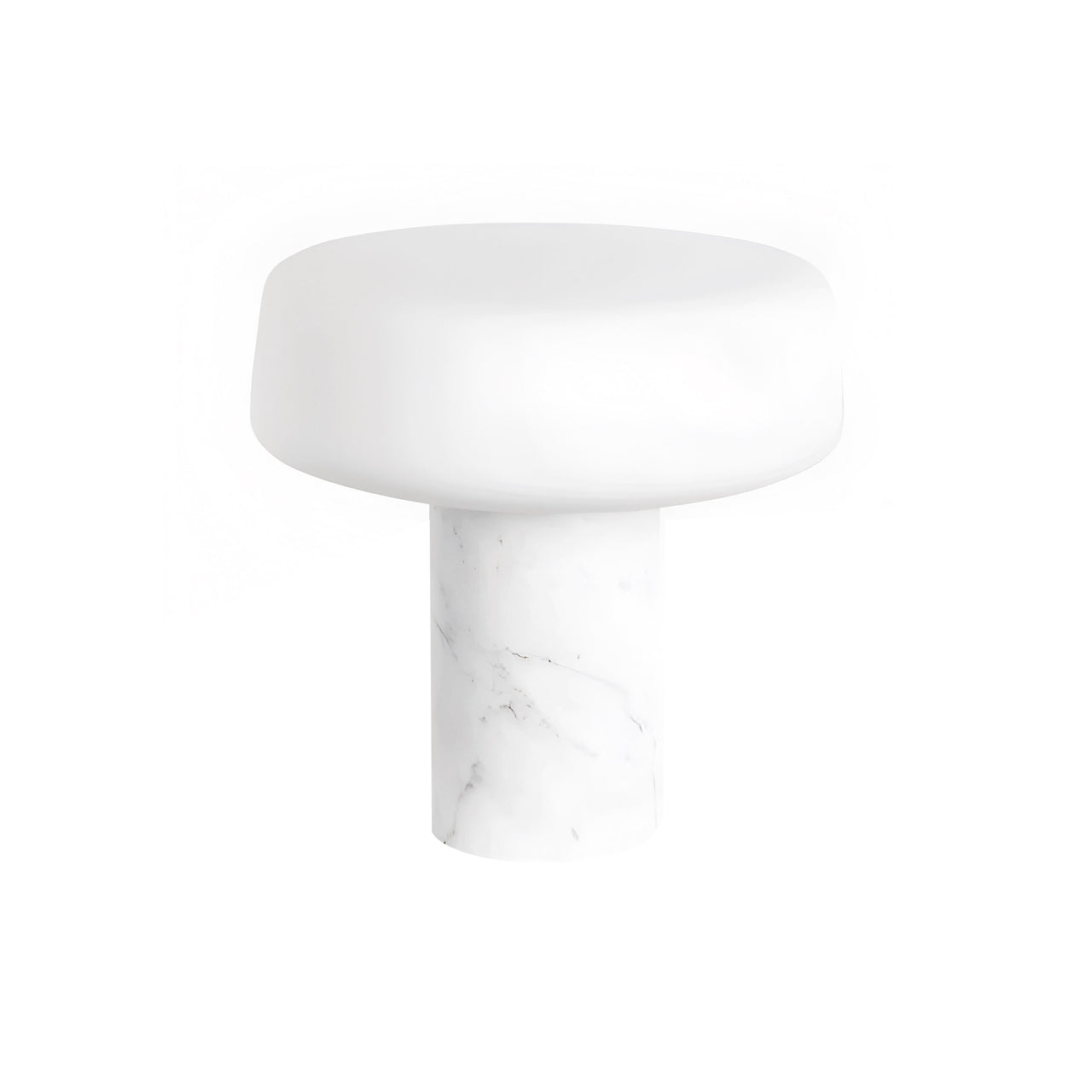 Solid Rechargeable Table Lamp: Carrara Marble